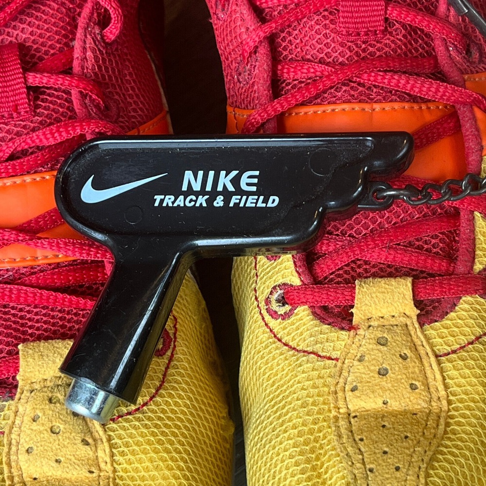 Nike Bowerman KRM Track & Field Spikes NikeID Red Yellow Mens 9 UK 8 EU 42.5 - Picture 2 of 10